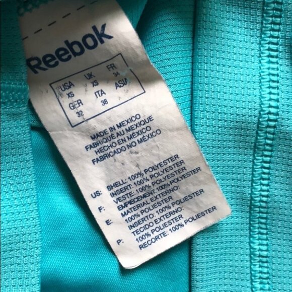 Free WITH PURCHASE Reebok Turquoise Athletic Short Sleeve Shirt Size XS - Picture 3 of 5